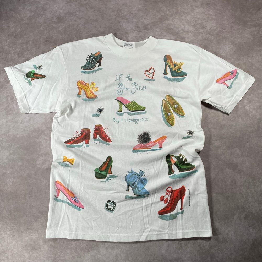 1998 Rel E Vant If The Shoe Fits All Over Graphic Rare T-shirt